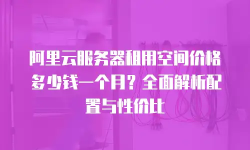阿里云服务器租用空间价格多少钱一个月？全面解析配置与性价比