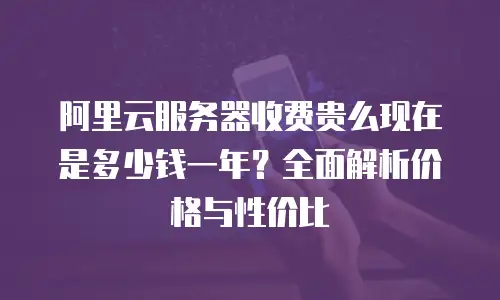 阿里云服务器收费贵么现在是多少钱一年？全面解析价格与性价比