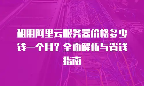 租用阿里云服务器价格多少钱一个月？全面解析与省钱指南