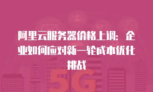 阿里云服务器价格上调：企业如何应对新一轮成本优化挑战