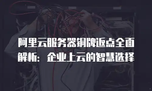 阿里云服务器铜牌返点全面解析：企业上云的智慧选择