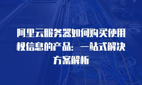 阿里云服务器如何购买使用权信息的产品：一站式解决方案解析