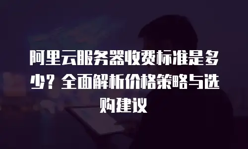 阿里云服务器收费标准是多少？全面解析价格策略与选购建议
