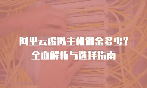 阿里云虚拟主机佣金多少？全面解析与选择指南