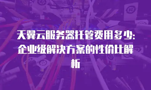天翼云服务器托管费用多少：企业级解决方案的性价比解析