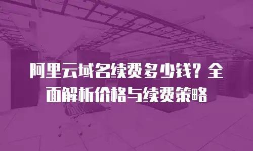阿里云域名续费多少钱？全面解析价格与续费策略