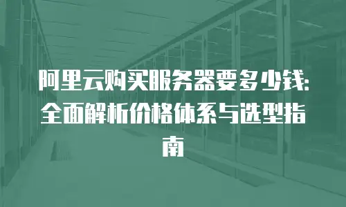 阿里云购买服务器要多少钱：全面解析价格体系与选型指南