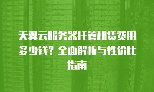 天翼云服务器托管租赁费用多少钱？全面解析与性价比指南