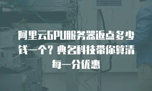 阿里云GPU服务器返点多少钱一个？典名科技带你算清每一分优惠
