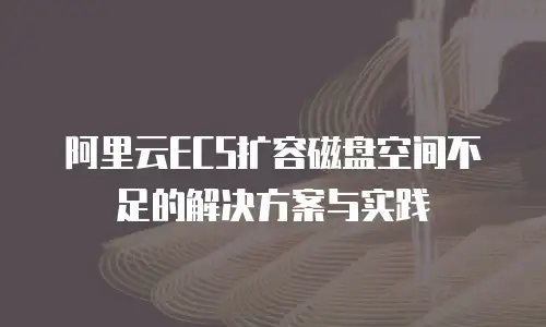 阿里云ECS扩容磁盘空间不足的解决方案与实践