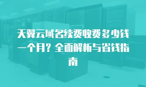 天翼云域名续费收费多少钱一个月？全面解析与省钱指南