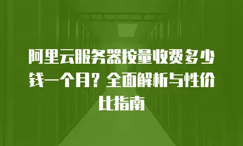 阿里云服务器按量收费多少钱一个月？全面解析与性价比指南