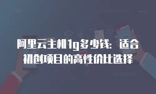 阿里云主机1g多少钱：适合初创项目的高性价比选择