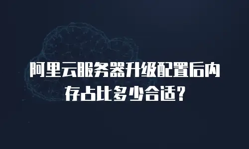 阿里云服务器升级配置后内存占比多少合适？
