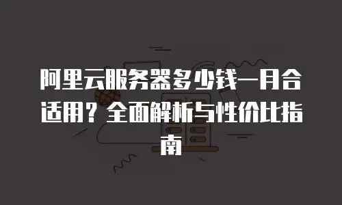 阿里云服务器多少钱一月合适用？全面解析与性价比指南