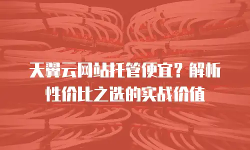 天翼云网站托管便宜？解析性价比之选的实战价值