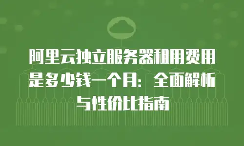 阿里云独立服务器租用费用是多少钱一个月：全面解析与性价比指南