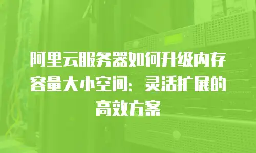阿里云服务器如何升级内存容量大小空间：灵活扩展的高效方案