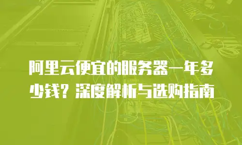 阿里云便宜的服务器一年多少钱？深度解析与选购指南