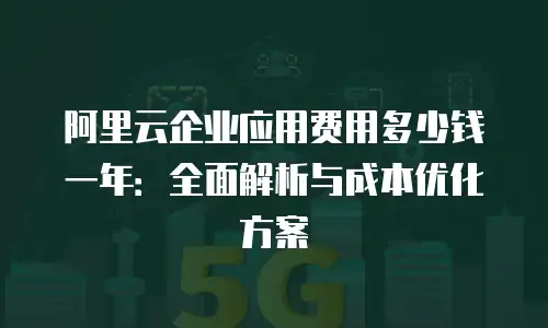 阿里云企业应用费用多少钱一年：全面解析与成本优化方案