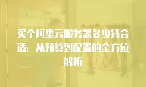 买个阿里云服务器多少钱合适：从预算到配置的全方位解析