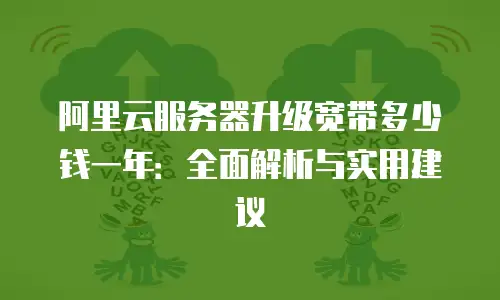 阿里云服务器升级宽带多少钱一年：全面解析与实用建议