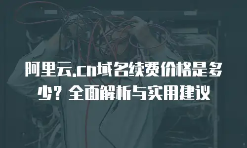 阿里云.cn域名续费价格是多少？全面解析与实用建议