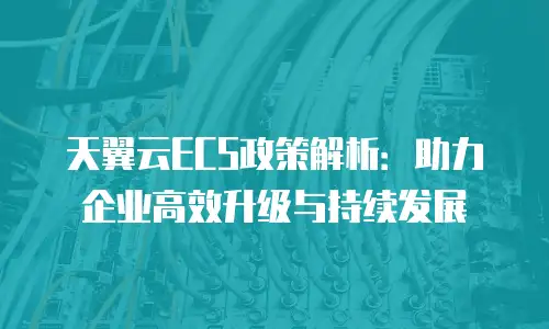 天翼云ECS政策解析：助力企业高效升级与持续发展