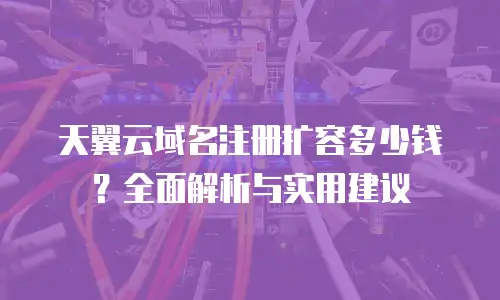 天翼云域名注册扩容多少钱？全面解析与实用建议