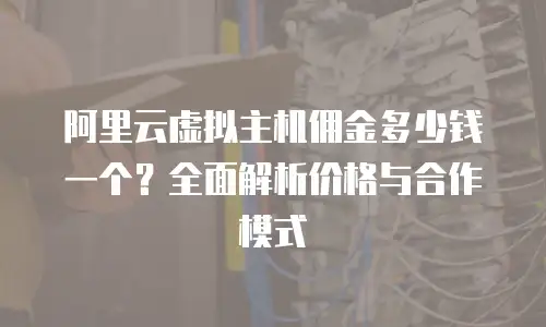 阿里云虚拟主机佣金多少钱一个？全面解析价格与合作模式