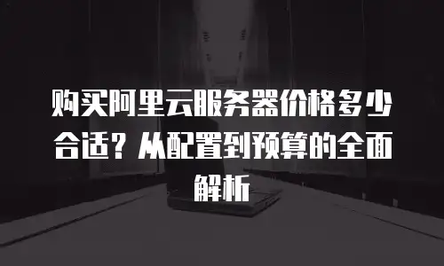 购买阿里云服务器价格多少合适？从配置到预算的全面解析