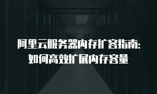 阿里云服务器内存扩容指南：如何高效扩展内存容量