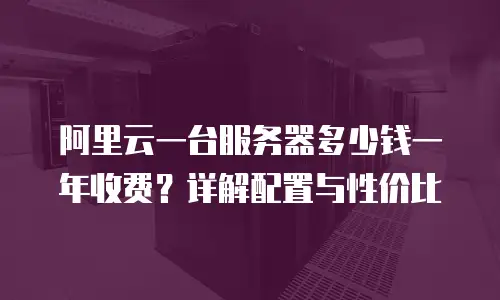 阿里云一台服务器多少钱一年收费？详解配置与性价比