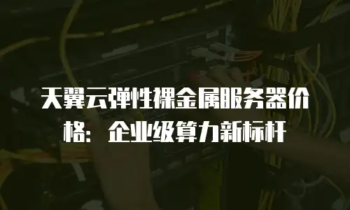 天翼云弹性裸金属服务器价格：企业级算力新标杆