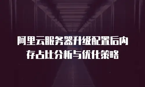 阿里云服务器升级配置后内存占比分析与优化策略