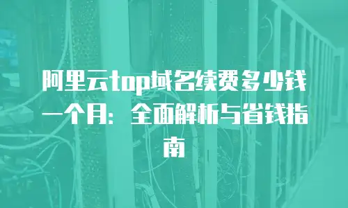 阿里云top域名续费多少钱一个月：全面解析与省钱指南