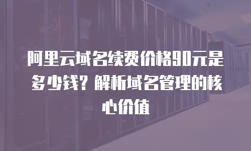 阿里云域名续费价格90元是多少钱？解析域名管理的核心价值