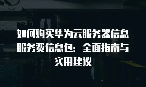 如何购买华为云服务器信息服务费信息包：全面指南与实用建议