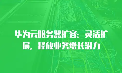 华为云服务器扩容：灵活扩展，释放业务增长潜力