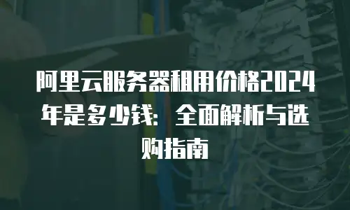阿里云服务器租用价格2024年是多少钱：全面解析与选购指南