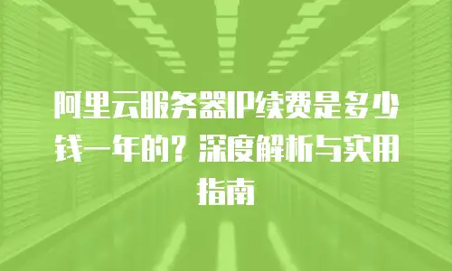 阿里云服务器IP续费是多少钱一年的？深度解析与实用指南