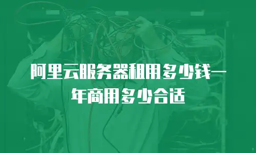 阿里云服务器租用多少钱一年商用多少合适