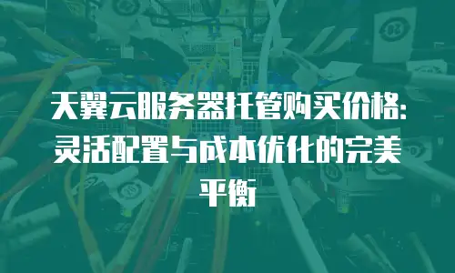 天翼云服务器托管购买价格：灵活配置与成本优化的完美平衡