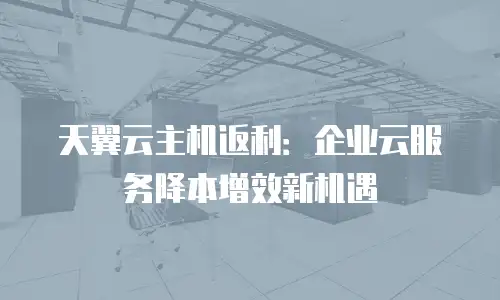 天翼云主机返利：企业云服务降本增效新机遇