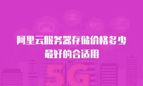 阿里云服务器存储价格多少最好的合适用