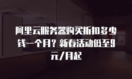 阿里云服务器购买折扣多少钱一个月？新春活动低至9元/月起