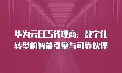 华为云ECS代理商：数字化转型的智能引擎与可靠伙伴