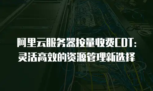 阿里云服务器按量收费CDT：灵活高效的资源管理新选择