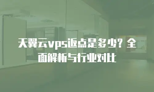 天翼云vps返点是多少？全面解析与行业对比