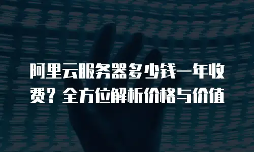 阿里云服务器多少钱一年收费？全方位解析价格与价值